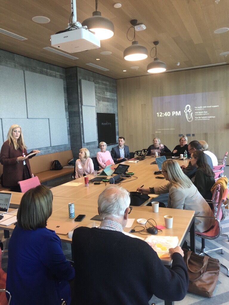 Older people attending 'getting started' programme with Microsoft staff