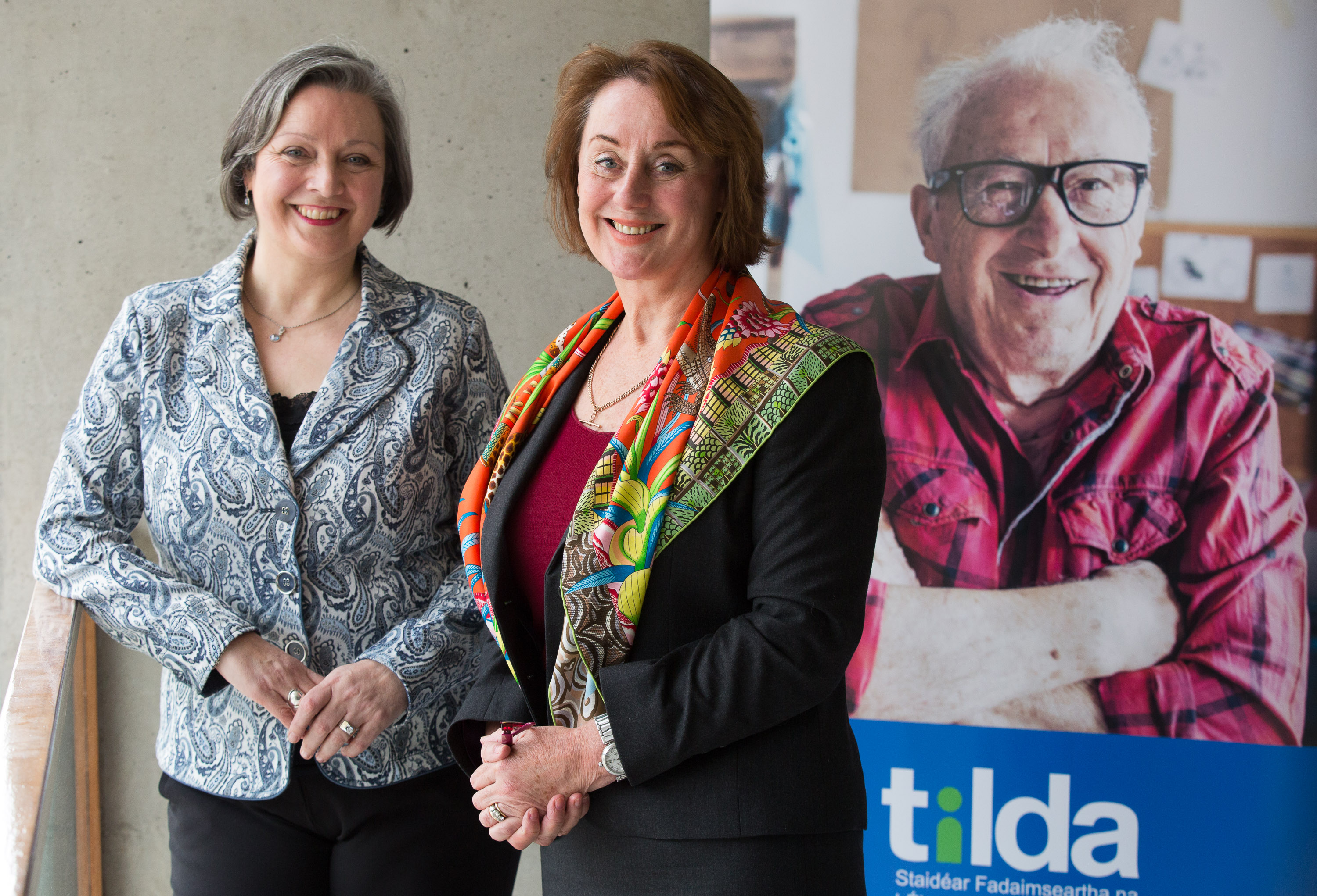 Professor Rose Anne Kenny, Principal Investigator of TILDA, and Minister Marcella Corcoran-Kennedy at the launch of the research